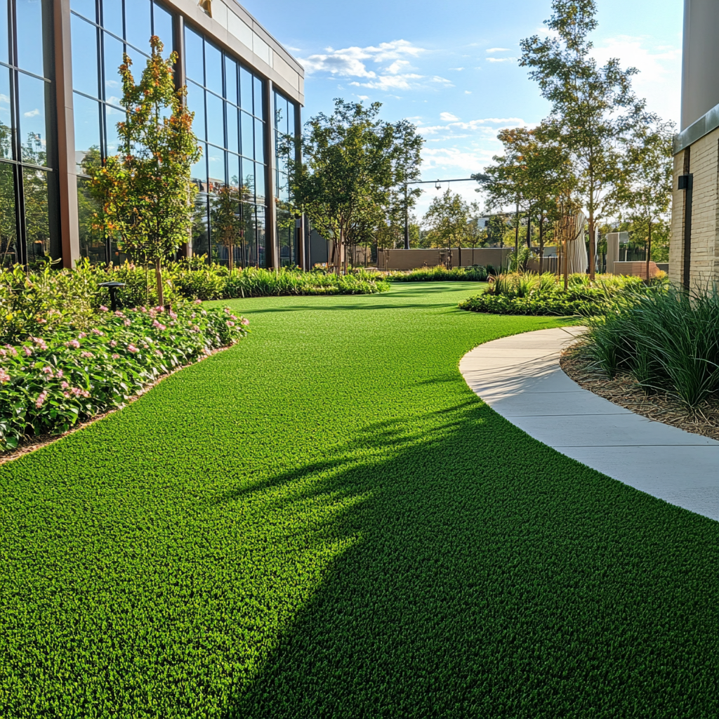 Commercial turf install
